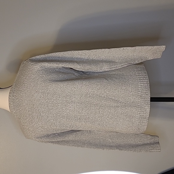 Karen Scott Gray Not Ugly Christmas Sweater Santa Plaid Sequin Cat Womens Small - Picture 13 of 13